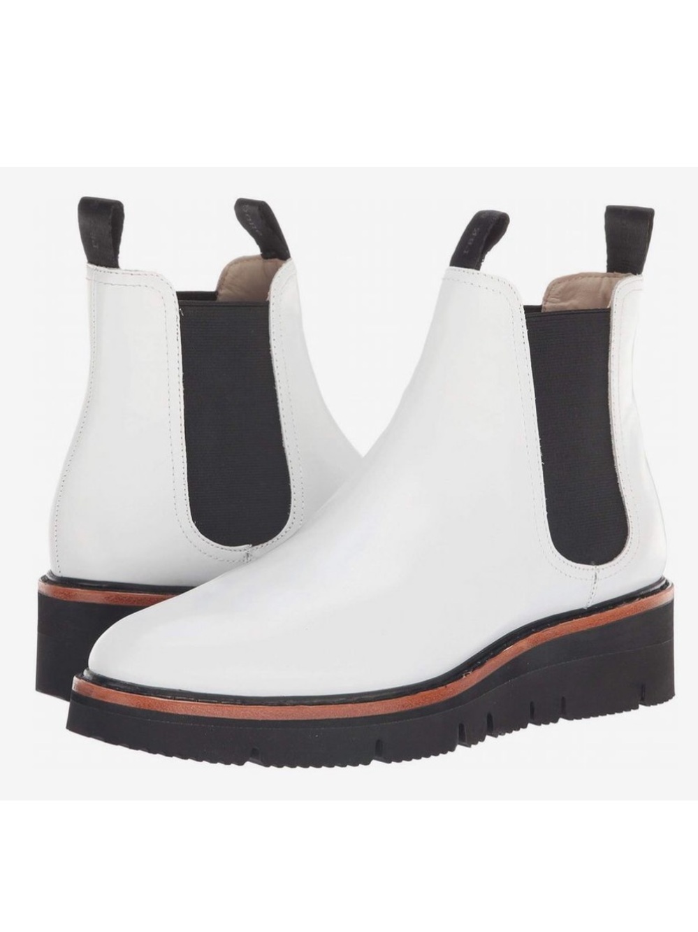 Rag & Bone White Black Taryn Chelsea Boots